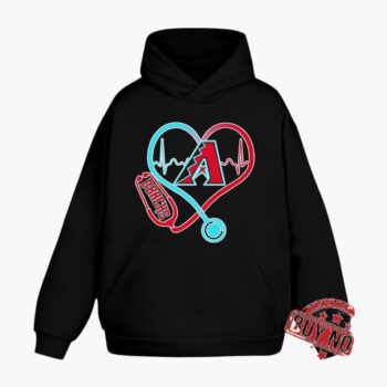 Arizona Diamondbacks Baseball Nurse Heartbeat Logo Shirt