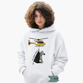 Ed The Zebra Just Hangin Around Rescue Helicopter Shirt