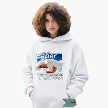 I Fly Like Paper Get High Like Planes Shrimp Shirt