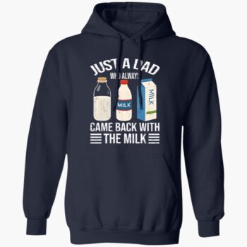 Just A Dad Who Always Came Back With The Milk Funny Father Is Day Shirt