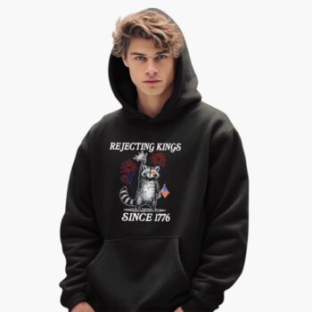 Racoon Holding Freedom Crown Rejecting Kings 1776 Shirt