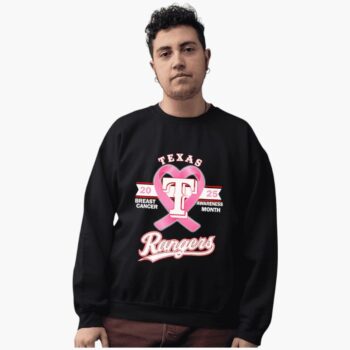 2025 Breast Cancer Awareness Month Texas Rangers Shirt